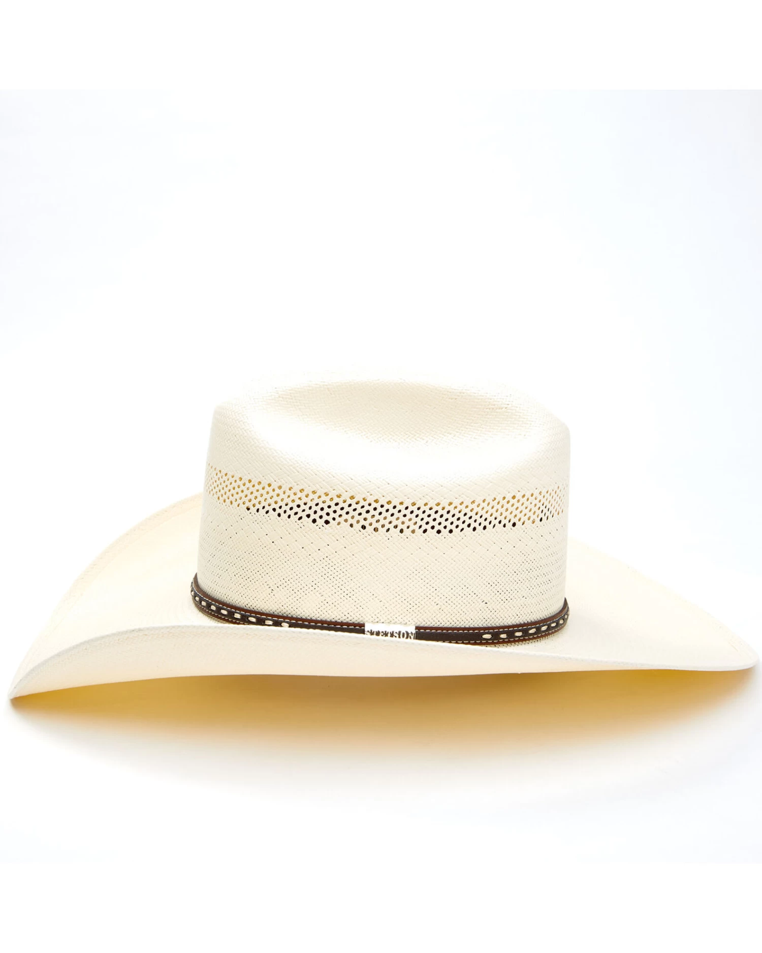 Stetson Men's Natural Crowley Straw Western Hat 2 Stetson Men's Natural Crowley Straw Western Hat - Image 2