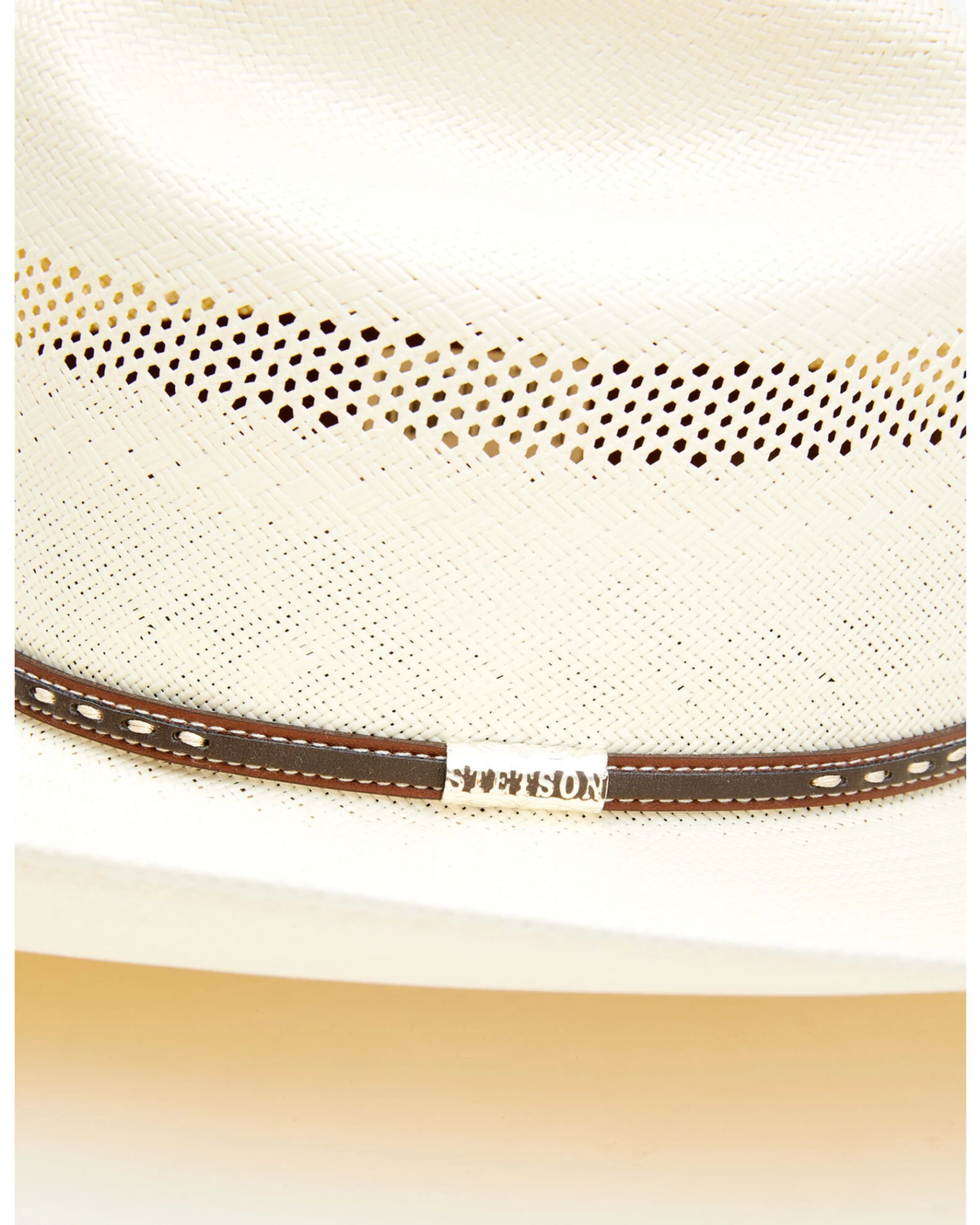 Stetson Men's Natural Crowley Straw Western Hat 3 Stetson Men's Natural Crowley Straw Western Hat - Image 3