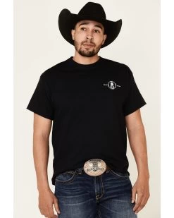 Cowboy Up Men's Two Words America Short Sleeve Graphic T-Shirt 