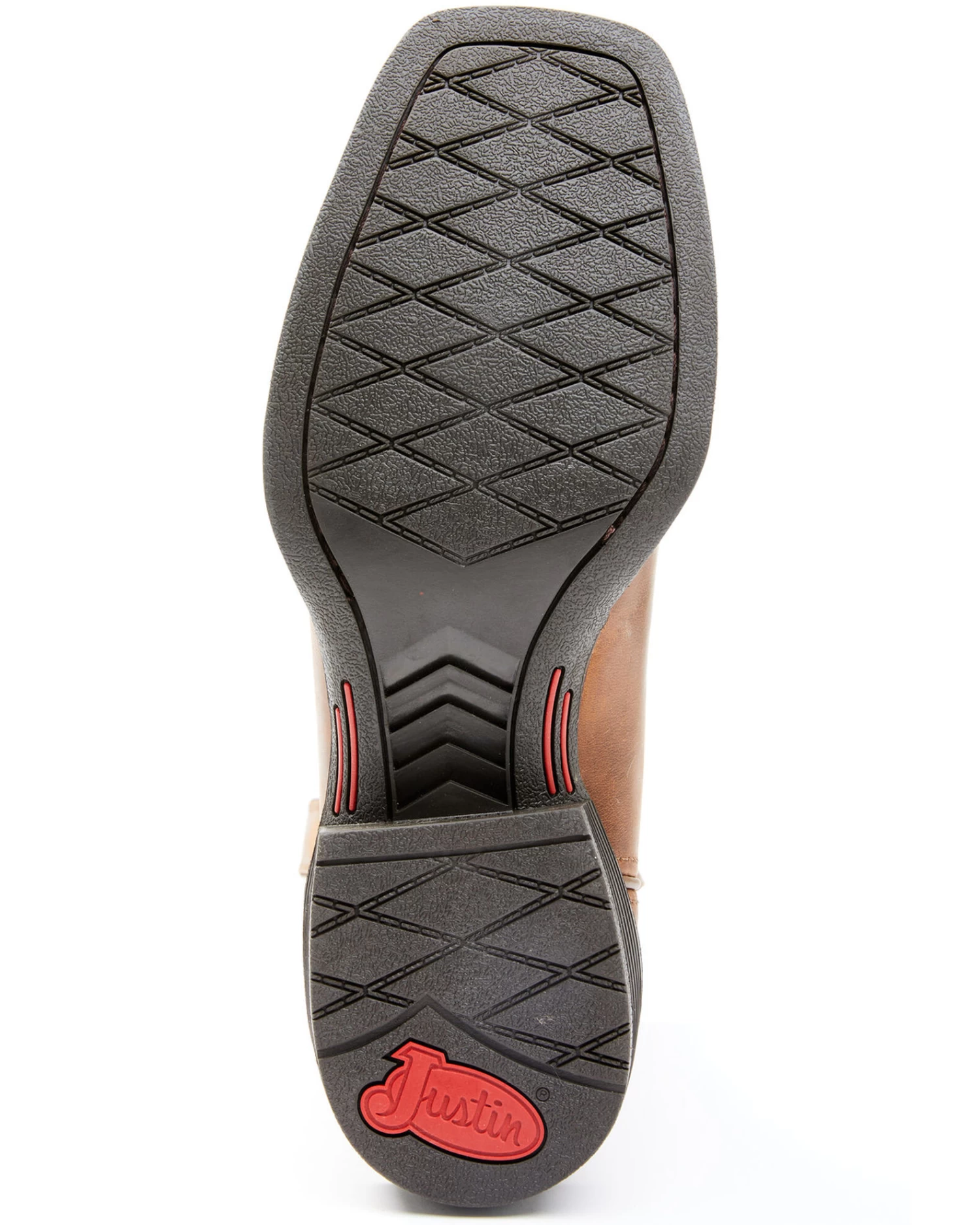 Justin Men's Dusky Brown Canter Cowhide Leather Western Boots - Broad Square Toe 7 Justin Men's Dusky Brown Canter Cowhide Leather Western Boots - Broad Square Toe - Image 7