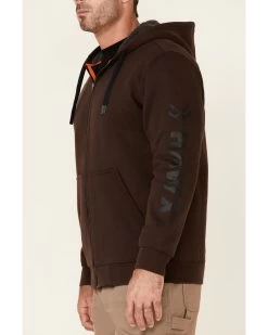 Hawx Men's Brown Martin Insulated Zip-Front Hooded Work Jacket  -Ariat Store 2000342928 200 P3