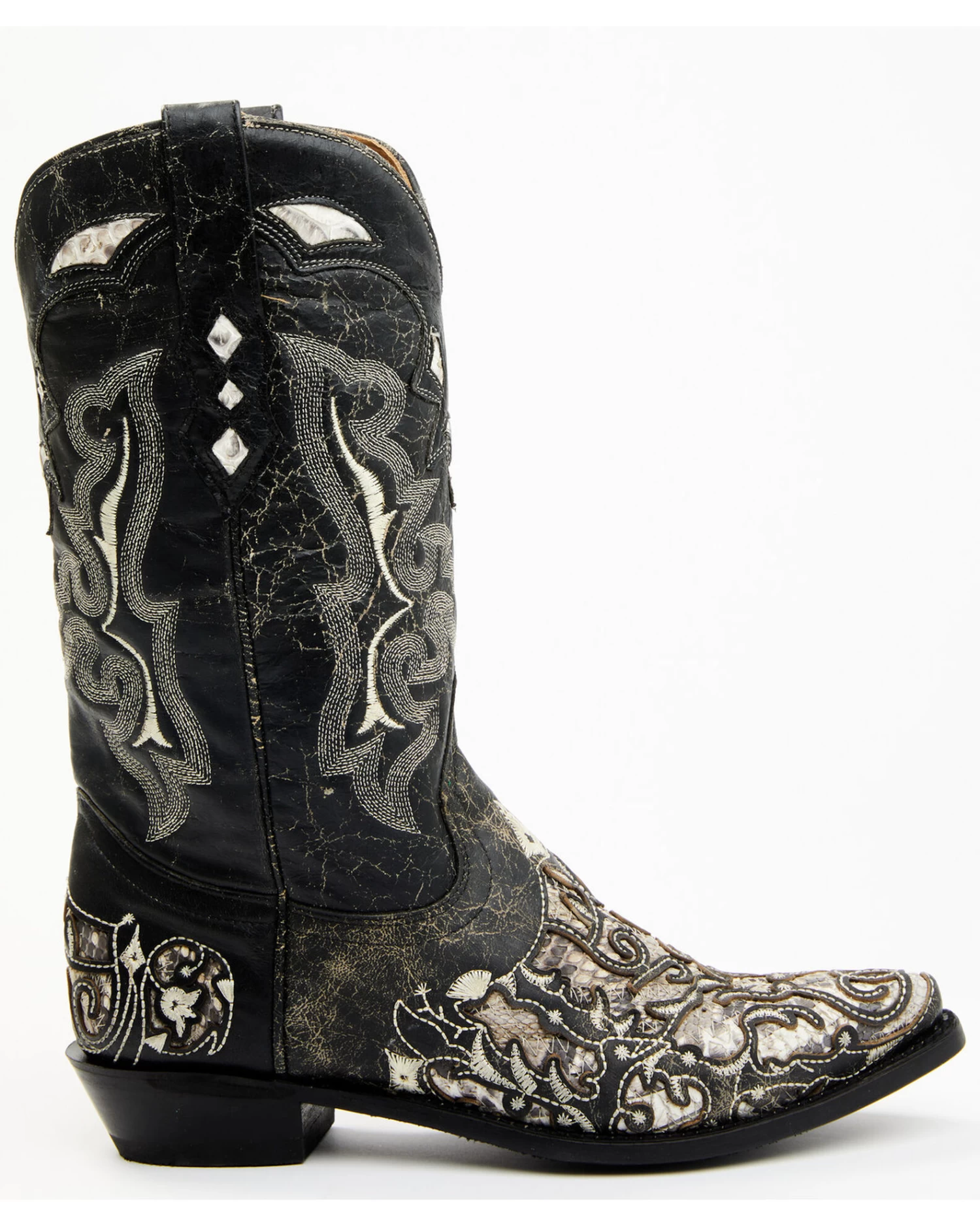 Corral Men's Exotic Python Skin Inlay Western Boots - Snip Toe 2 Corral Men's Exotic Python Skin Inlay Western Boots - Snip Toe - Image 2
