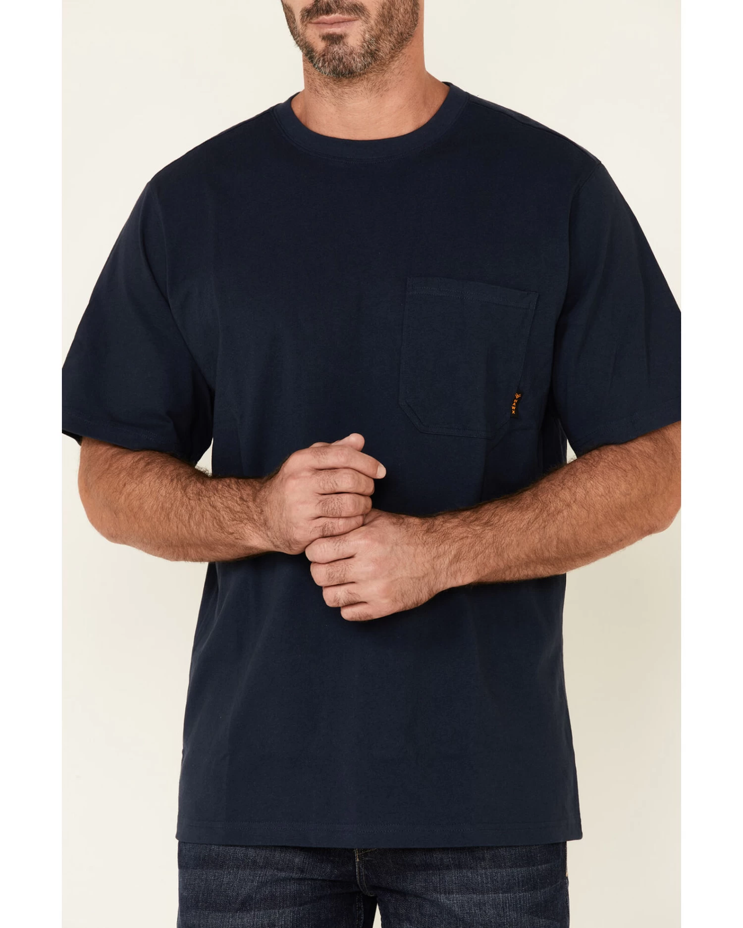 Hawx Men's Solid Navy Forge Short Sleeve Work Pocket T-Shirt 3 Hawx Men's Solid Navy Forge Short Sleeve Work Pocket T-Shirt - Image 3