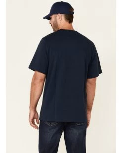 Hawx Men's Solid Navy Forge Short Sleeve Work Pocket T-Shirt 7 Hawx Men's Solid Navy Forge Short Sleeve Work Pocket T-Shirt -Ariat Store 2000345269 410 P4