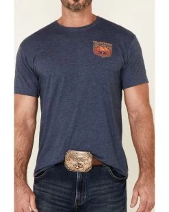 Paramount Network’s Yellowstone Men's Heather Navy Dutton Ranch Mountain Range Graphic Short Sleeve T-Shirt  -Ariat Store 2000349576 410 P3