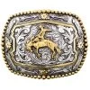 Cody James Men's Bronco Rider Beaded Edge Belt Buckle