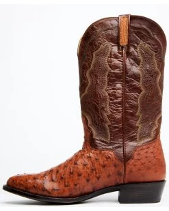 El Dorado Men's Exotic Full-Quill Ostrich Skin Western Boots - Medium Toe -Ariat Store 2000350240 235 P3