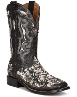 Corral Men's Exotic Python Skin Inlay Western Boots - Square Toe