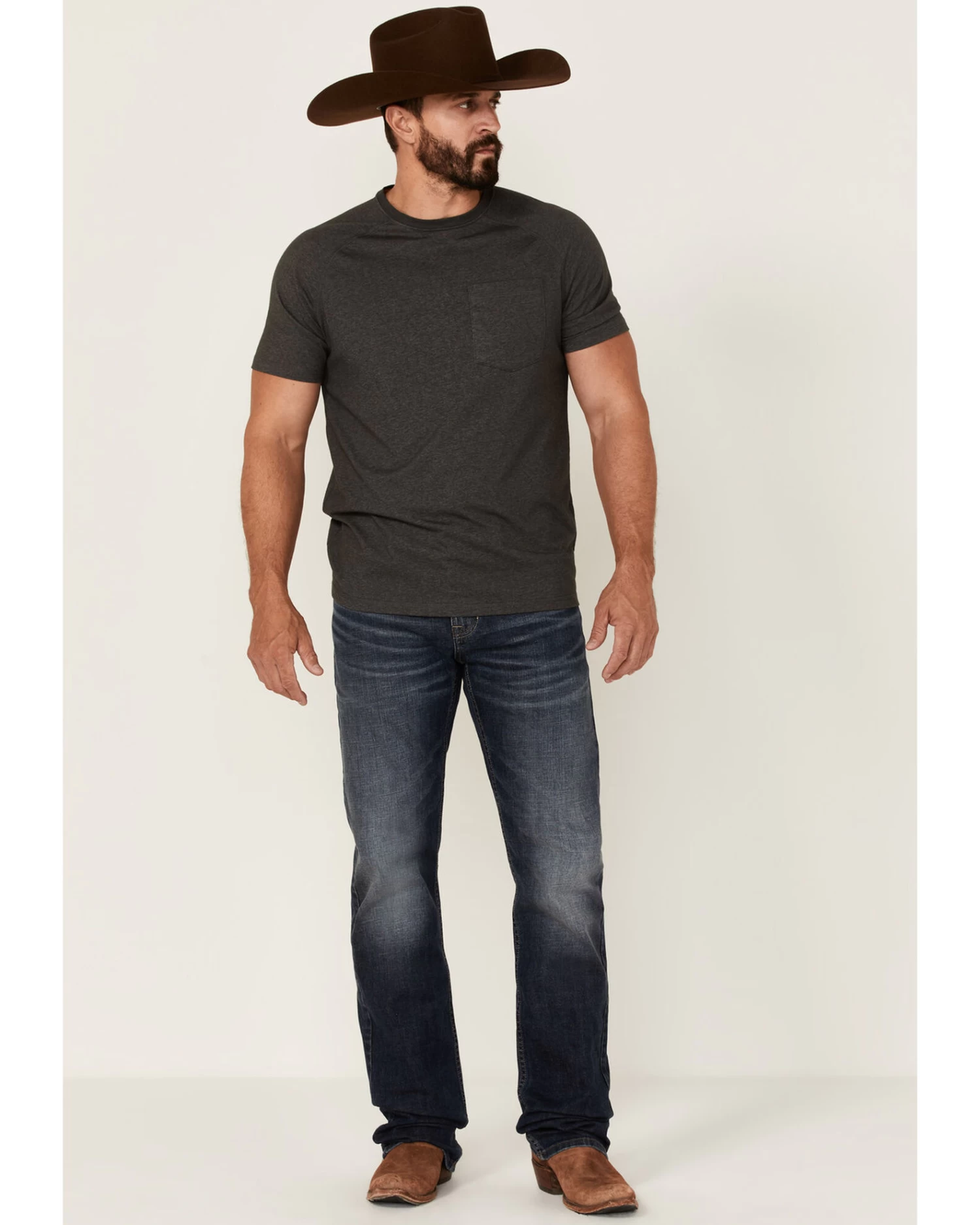 Moonshine Spirit Men's Winchester Dark Wash Stackable Stretch Straight Leg Jeans 1 Moonshine Spirit Men's Winchester Dark Wash Stackable Stretch Straight Leg Jeans