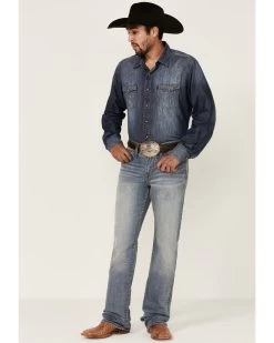 Cody James Core Men's Bear Down Light Wash Stretch Slim Bootcut JeansĀ
