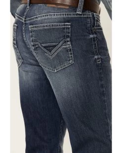Cody James Men's Double Kicker Medium Dark Wash Stretch Relaxed Bootcut Jeans  -Ariat Store 2000351797 400 P4