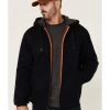 Hawx Men's Navy Sherpa Lined Zip-Front Hooded Work Jacket 