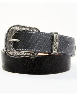 Cody James Men's Hair-On Black Western Belt