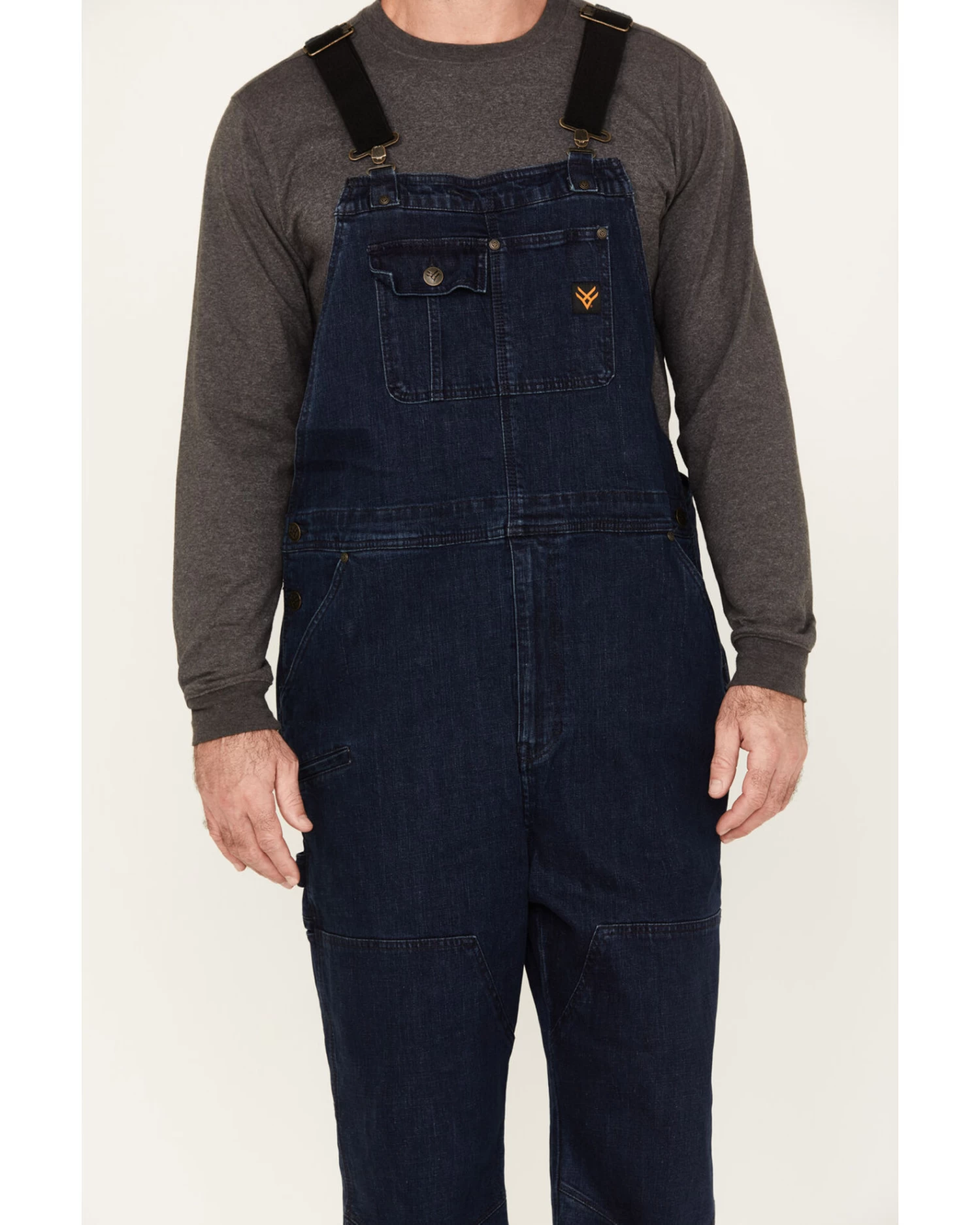 Hawx Men's Stretch Denim Bib Overalls 3 Hawx Men's Stretch Denim Bib Overalls - Image 3