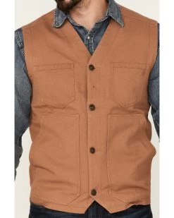 Blue Ranchwear Men's Solid Button-Down Duck Canvas Vest 6 Blue Ranchwear Men's Solid Button-Down Duck Canvas Vest -Ariat Store 2000358820 220 P3