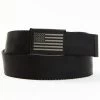 Brothers & Sons Men's Antique Flag Plaque Buckle Nylon Belt