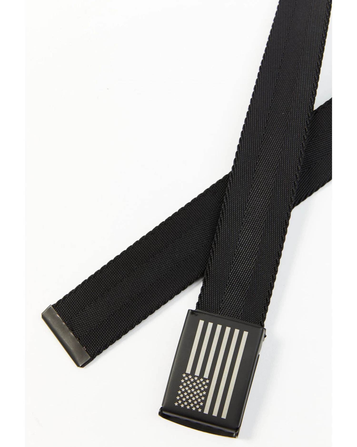 Brothers & Sons Men's Antique Flag Plaque Buckle Nylon Belt 2 Brothers & Sons Men's Antique Flag Plaque Buckle Nylon Belt - Image 2