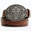 Moonshine Spirit Men's Filigree Cross Buckle Belt