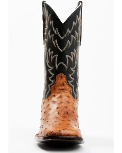Cody James Men's Full Quill Cognac Ostrich Exotic Western Boots - Broad Square Toe  -Ariat Store 2000359772 001 P4