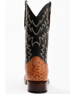 Cody James Men's Full Quill Cognac Ostrich Exotic Western Boots - Broad Square Toe  -Ariat Store 2000359772 001 P5
