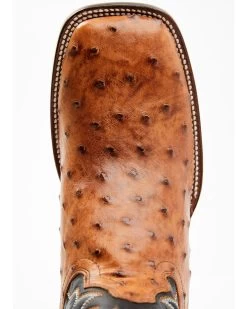 Cody James Men's Full Quill Cognac Ostrich Exotic Western Boots - Broad Square Toe  -Ariat Store 2000359772 001 P6
