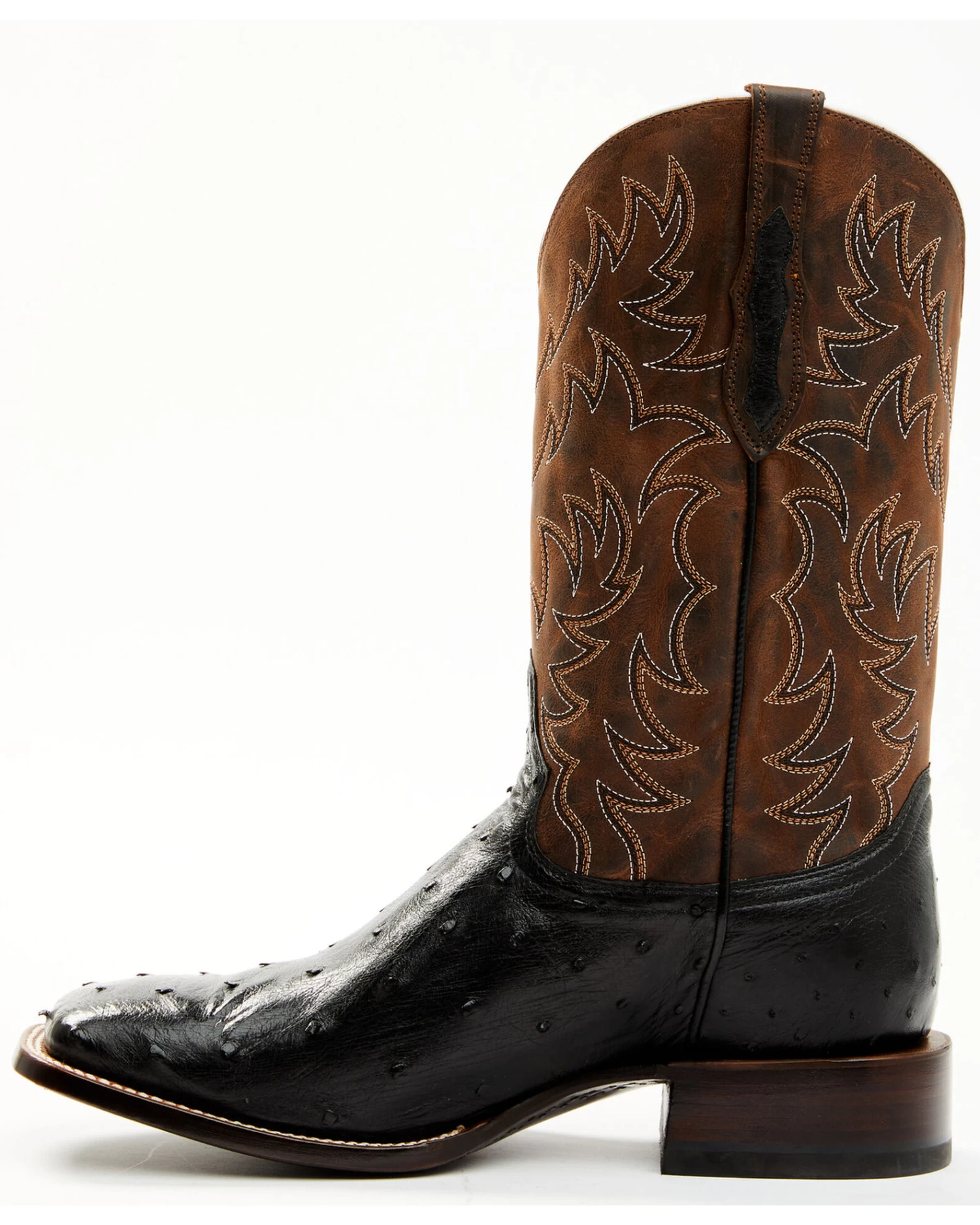 Cody James Men's Saddle Black Full-Quill Ostrich Exotic Western Boots - Broad Square Toe 3 Cody James Men's Saddle Black Full-Quill Ostrich Exotic Western Boots - Broad Square Toe - Image 3