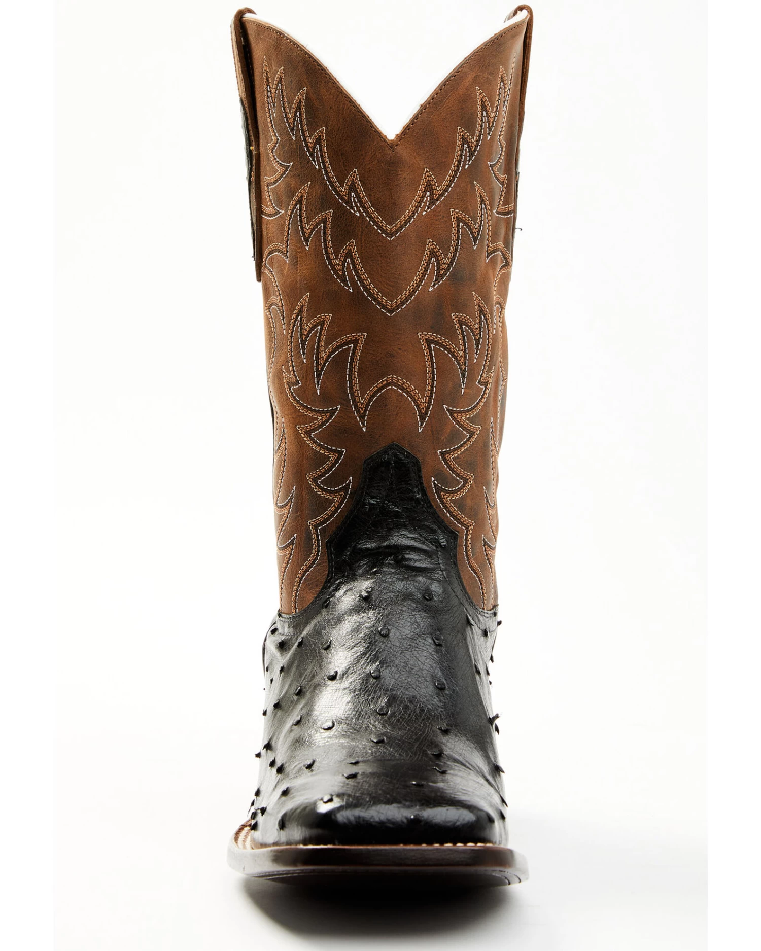 Cody James Men's Saddle Black Full-Quill Ostrich Exotic Western Boots - Broad Square Toe 4 Cody James Men's Saddle Black Full-Quill Ostrich Exotic Western Boots - Broad Square Toe - Image 4