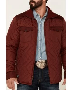 Kimes Ranch Men's Solid Burgundy Skink Zip-Front Quilted Jacket 6 Kimes Ranch Men's Solid Burgundy Skink Zip-Front Quilted Jacket -Ariat Store 2000360308 640 P3