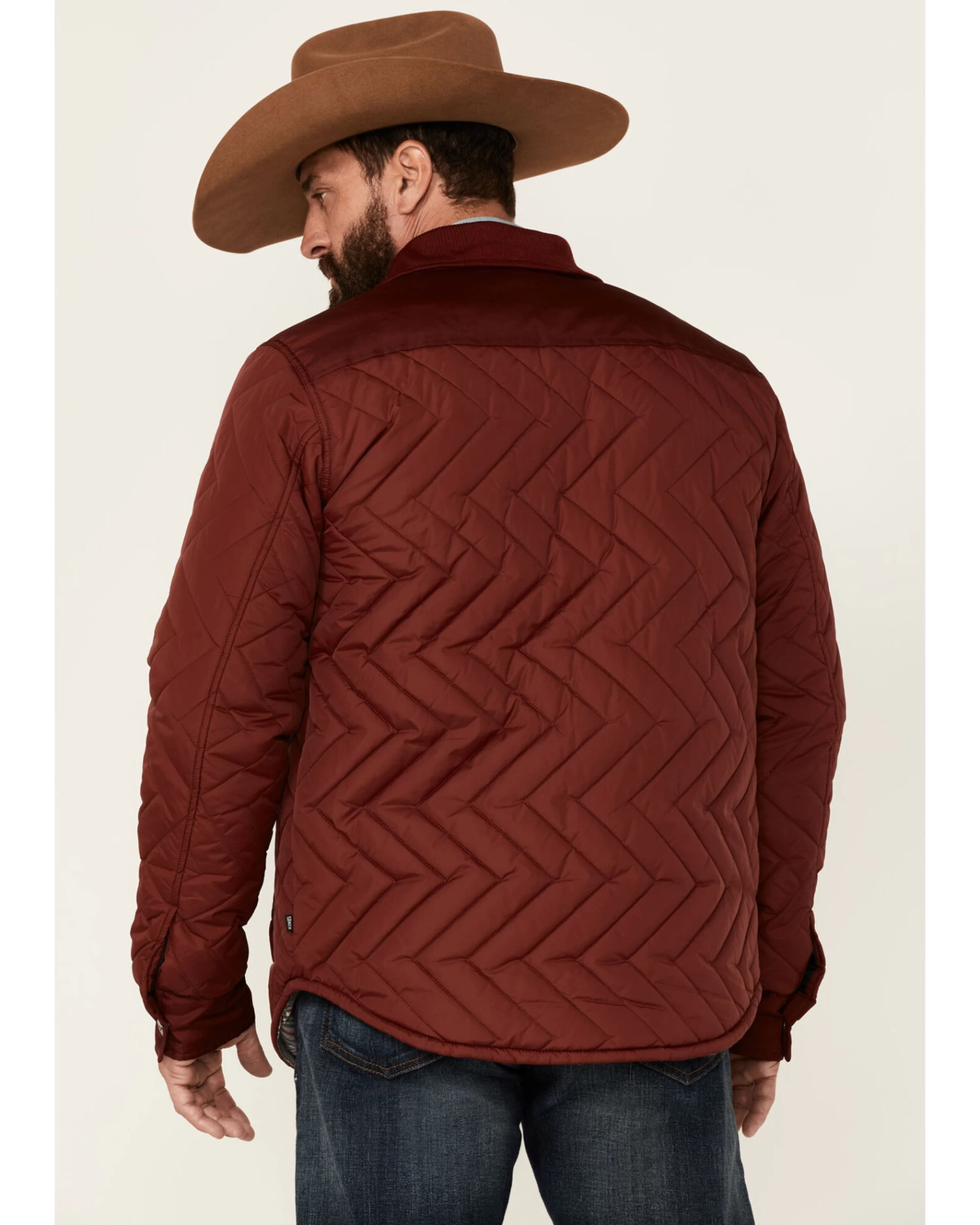 Kimes Ranch Men's Solid Burgundy Skink Zip-Front Quilted Jacket 4 Kimes Ranch Men's Solid Burgundy Skink Zip-Front Quilted Jacket - Image 4