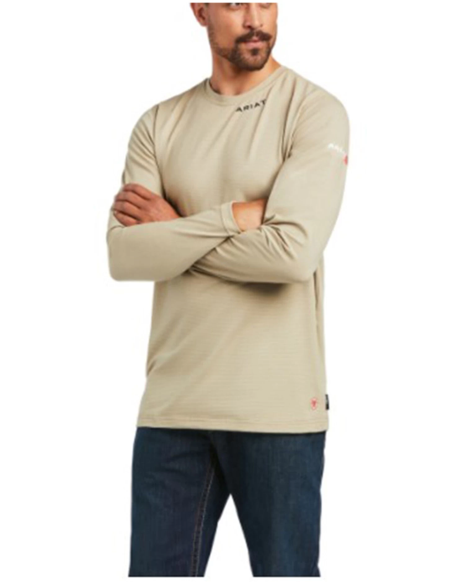 Ariat Men's FR Solid Base Layer Long Sleeve Work T-Shirt 1 Ariat Men's FR Solid Base Layer Long Sleeve Work T-Shirt