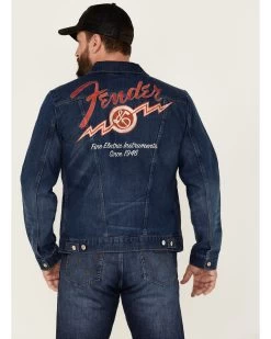 Wrangler X Fender Men's Cowboy Rockstar Patch Denim Jacket 7 Wrangler X Fender Men's Cowboy Rockstar Patch Denim Jacket -Ariat Store 2000362151 402 P4