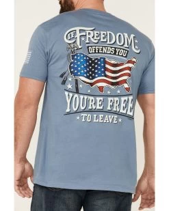 Buck Wear Men's You're Free Flag Graphic Short Sleeve T-Shirt  -Ariat Store 2000362505 400 P3