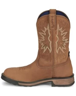 Tony Lama Men's Boom Saddle Cowhide Pull On Western Work Boots - Composite Toe  -Ariat Store 2000362943 280 P3