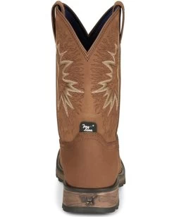 Tony Lama Men's Boom Saddle Cowhide Pull On Western Work Boots - Composite Toe  -Ariat Store 2000362943 280 P5