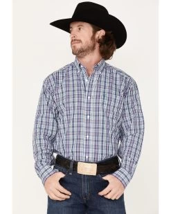 Ariat Men's WF Sidney Small Plaid Long Sleeve Western Shirt 