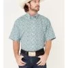 Cinch Men's Floral Print Short Sleeve Button-Down Western Shirt 