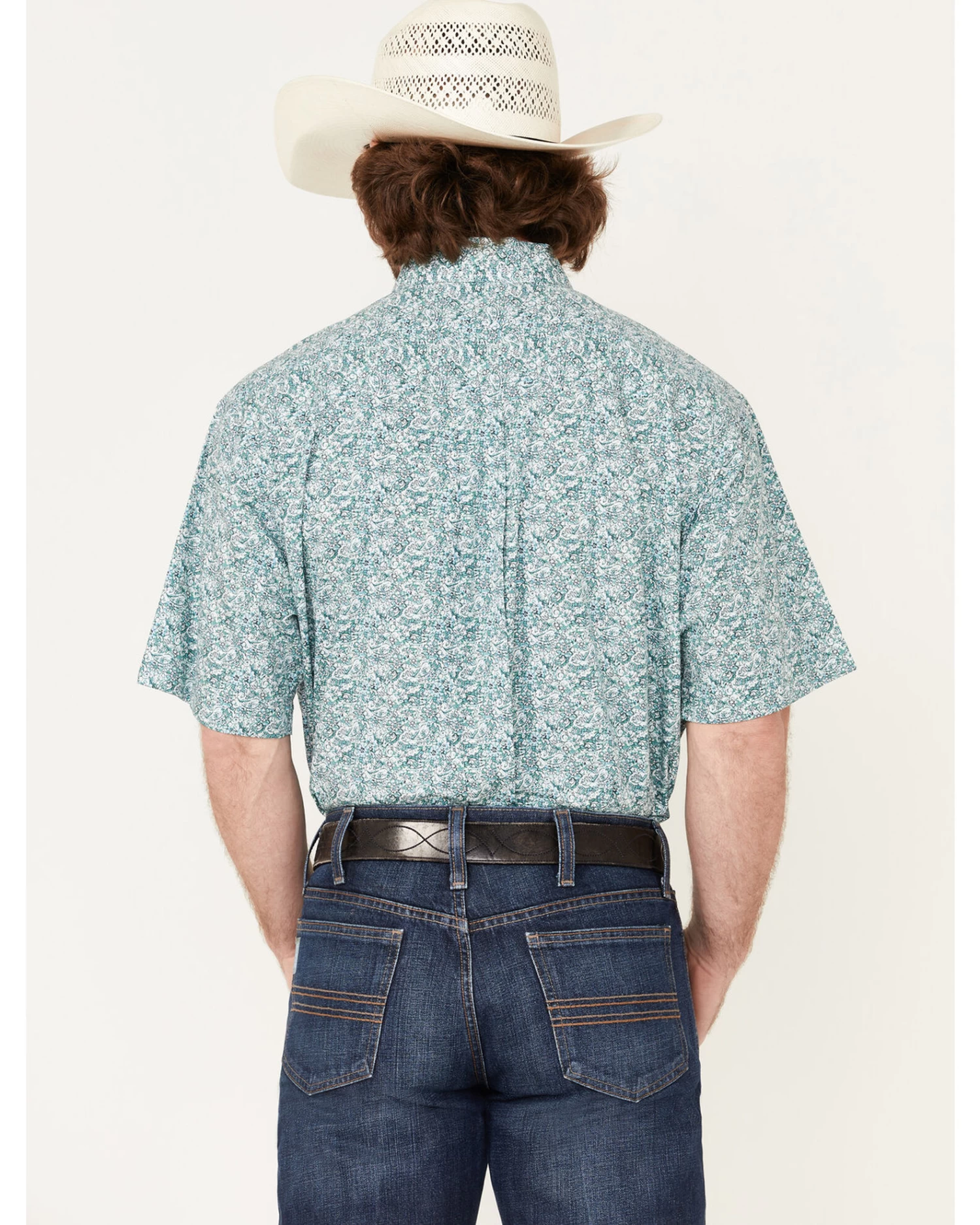 Cinch Men's Floral Print Short Sleeve Button-Down Western Shirt 4 Cinch Men's Floral Print Short Sleeve Button-Down Western Shirt - Image 4