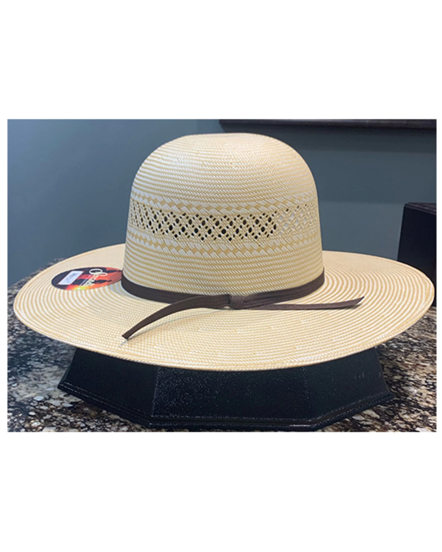 Serratelli Men's Natural Santana Open Shantung Straw Western Hat 1 Serratelli Men's Natural Santana Open Shantung Straw Western Hat