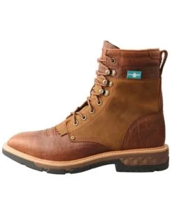 Twisted X Men's Cellstretch 8" Lacer Waterproof Leather Work Boots - Broad Square Toe  -Ariat Store 2000363719 200 P3