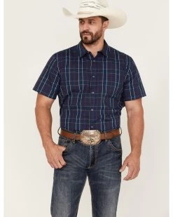 Gibson Men's Lost Leader Plaid Short Sleeve Button Down Western Shirt