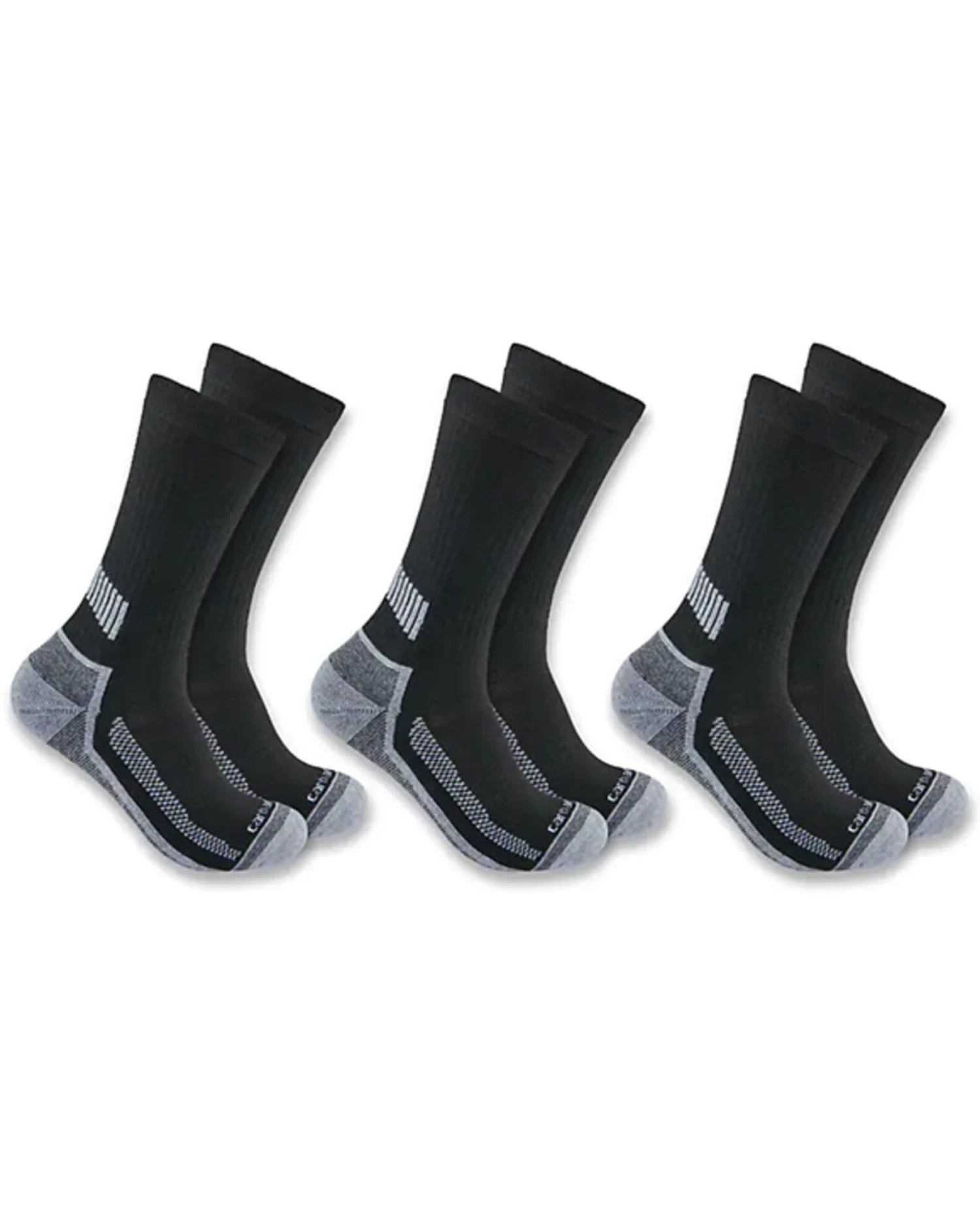 Carhartt Men's Force Midweight Crew Socks - 3-Pack 1 Carhartt Men's Force Midweight Crew Socks - 3-Pack