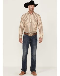 Blue Ranchwear Men's Yarn-Dye Stripe Long Sleeve Snap Western Shirt 7 Blue Ranchwear Men's Yarn-Dye Stripe Long Sleeve Snap Western Shirt -Ariat Store 2000364893 285 P3