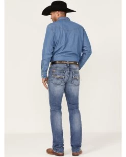Cody James Men's Dice House Medium Wash Stretch Stackable Straight Jeans  -Ariat Store 2000364920 414 P3