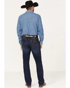 Wrangler Retro Men's Merriam Dark Wash Stretch Slim Bootcut Jeans 7 Wrangler Retro Men's Merriam Dark Wash Stretch Slim Bootcut Jeans -Ariat Store 2000365062 416 P4