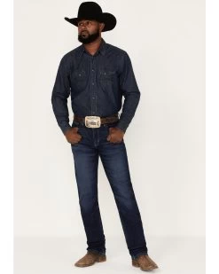 Wrangler 20X Men's Dawn Dark Wash Stretch Slim Straight Jeans 