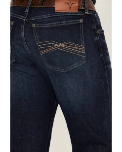 Wrangler 20X Men's Dawn Dark Wash Stretch Slim Straight Jeans 7 Wrangler 20X Men's Dawn Dark Wash Stretch Slim Straight Jeans -Ariat Store 2000365075 416 P4
