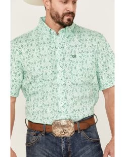 Panhandle Select Men's Allover Floral Print Short Sleeve Button Down Western Shirt  -Ariat Store 2000367837 441 P3