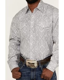 Stetson Men's Highland Paisley Print Long Sleeve Pearl Snap Western Shirt  -Ariat Store 2000370656 020 P3