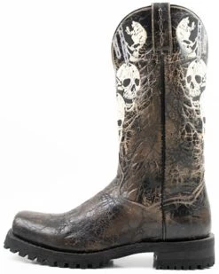 Dan Post Men's Skulls Motorcycle Western Boot - Square Toe -Ariat Store 2000371083 001 P3
