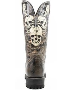 Dan Post Men's Skulls Motorcycle Western Boot - Square Toe -Ariat Store 2000371083 001 P4